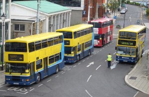 RA305, 302 and 176 at Dundrum LUAS station, which was the ideal location for group photos.